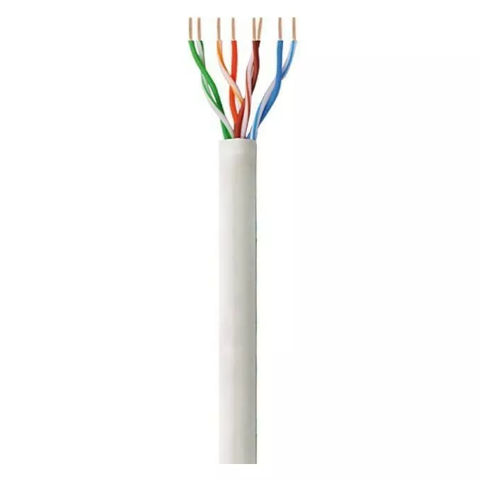 Techly Kabel instalacyjny skrętka UTP Cat6 4x2 drut 100% miedź  305m szary