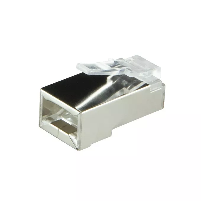 LogiLink Wtyki RJ45 CAT.6 100szt. ekranowane z osłoną, czarne