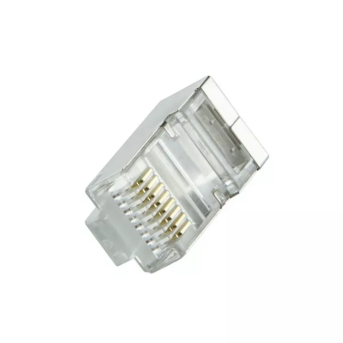 LogiLink Wtyki RJ45 CAT.6 100szt. ekranowane z osłoną, czarne