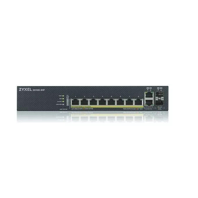 Zyxel Przełącznik GS1920-8HPv2 10Port Gb 2xGb 130W PoE