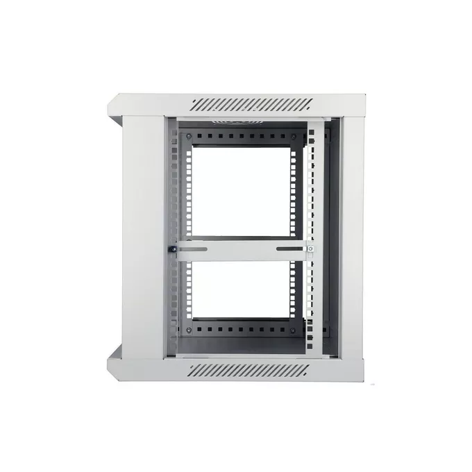 Extralink Szafka wisząca rack 9U 600x450 szara szklane drzwi