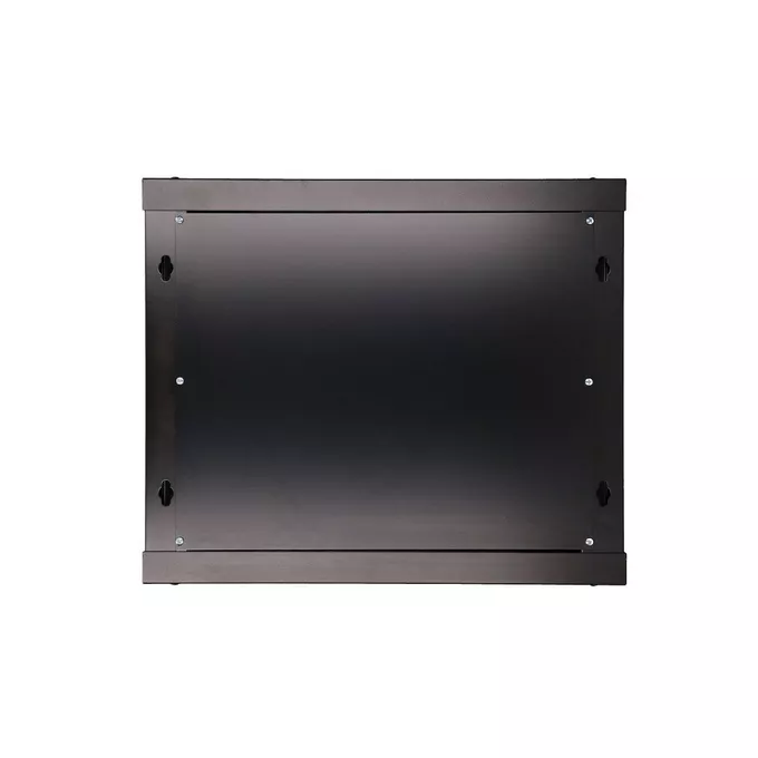 Extralink Szafka wisząca rack 9U 600x600 czarna szklane drzwi