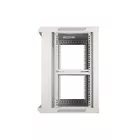 Extralink Szafka wisząca rack 12U 600x600 szara szklane drzwi