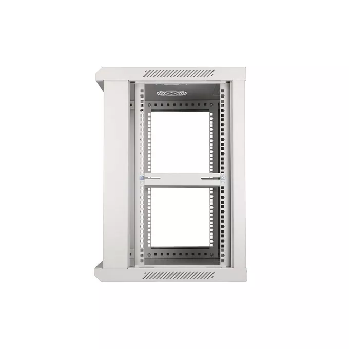 Extralink Szafka wisząca rack 12U 600x600 szara szklane drzwi