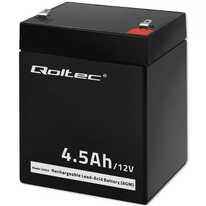 Qoltec Akumulator AGM | 12V | 4.5Ah | max.1.35A