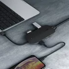 AUKEY CB-C71 aluminiowy HUB USB-C | 8w1 | RJ45 Ethernet 10/100/1000Mbps | 3xUSB 3.1 | HDMI 4k@30Hz | SD i microSD | USB-C Power Delivery 100W