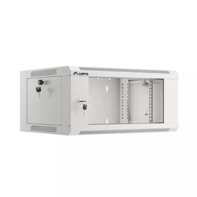 Lanberg Szafa instalacyjna RACK wisząca 19 cali 4U 570x450 szara WFFA-5404-10S