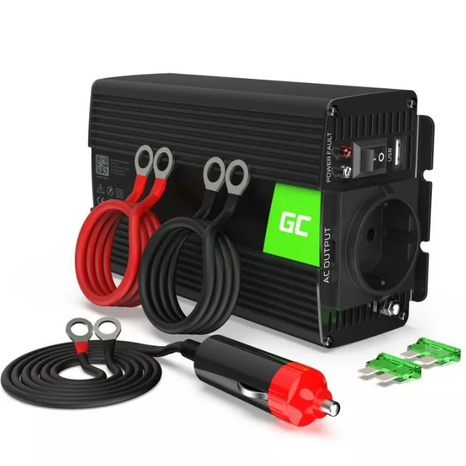 Green Cell Przetwornica 12V/230V 300W/600W Mod sinus