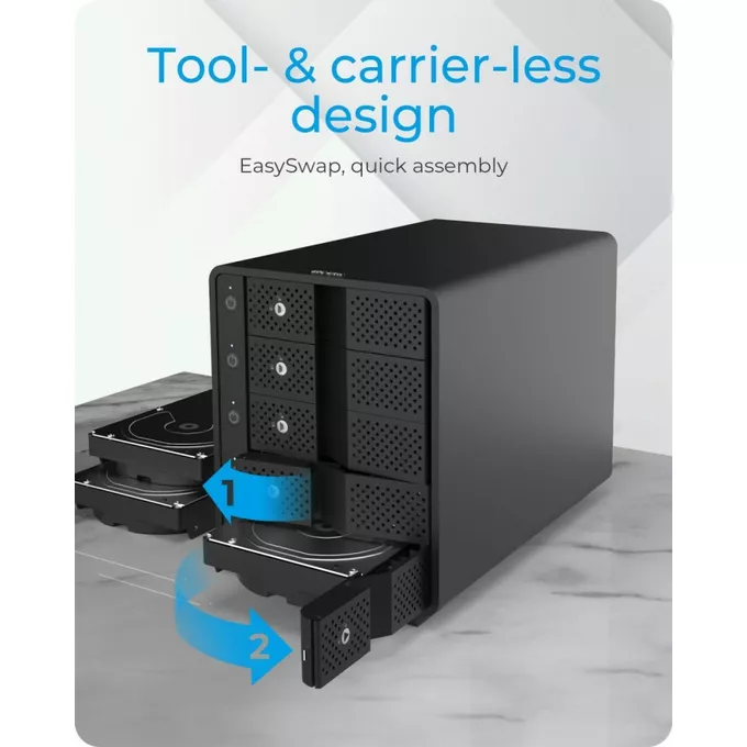 IcyBox Obudowa na 5 x HDD 3,5 cala SATA, B-3805-C31 , Single