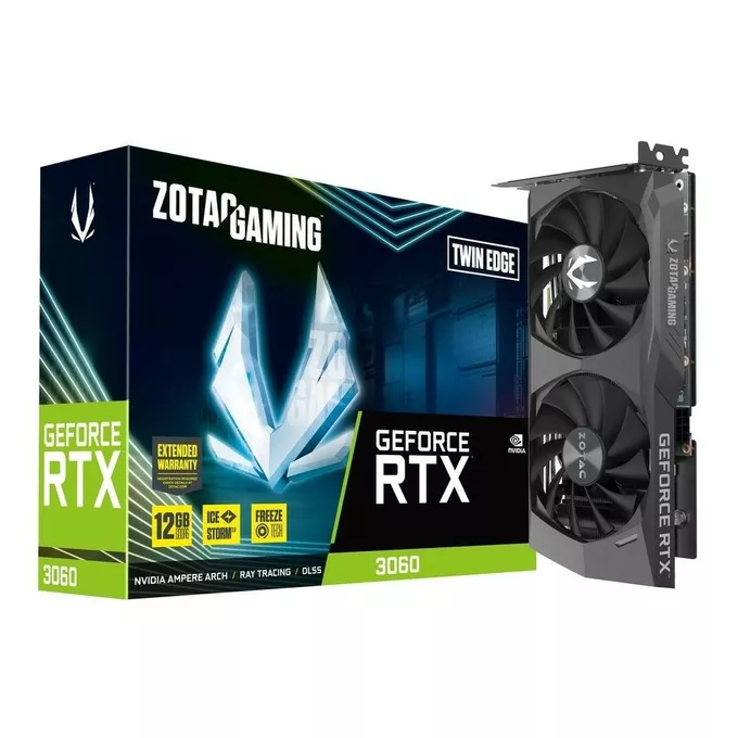 ZOTAC Karta graficzna GeForce RTX 3060 Twin Edge 12GB GDDR6 192bit LHR 3DP/HDMI