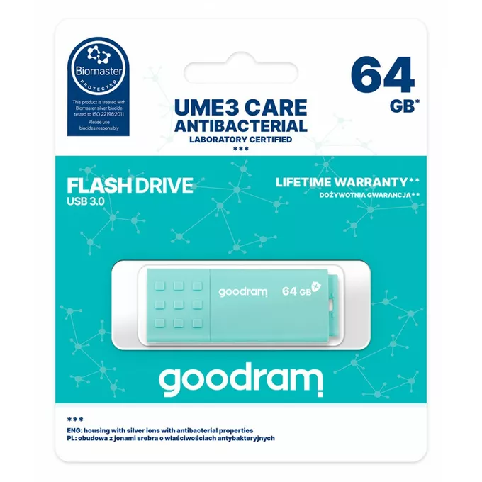 GOODRAM Pendrive UME3 Care 64GB USB 3.0