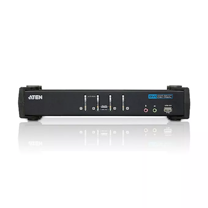 ATEN Przełącznik 4-Port USB DVI/Audio KVMP Switch CS1764-AT-G