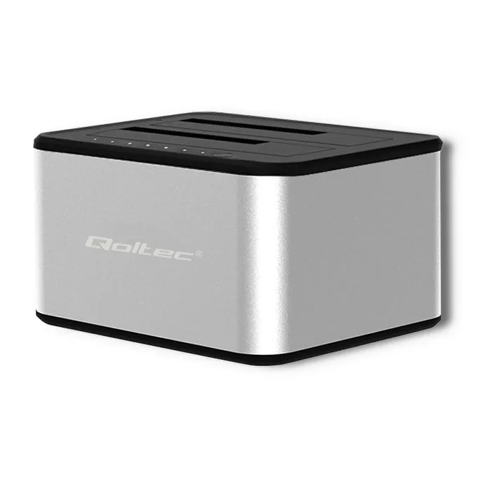 Qoltec Stacja dokująca dysków 2xHDD/SSD | 2.5&quot;/3.5&quot; SATA | USB 3.0 |    Klonowanie