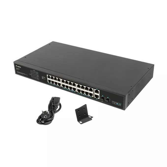 Lanberg Przełącznik Switch 24X 100MB POE+ RSFE-24P-2C-360