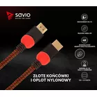 Savio Kabel HDMI 2.0 dedykowany do PC czerwono-czarny 3 m, GCL-04