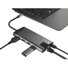 Natec Stacja dokująca Multiport Fowler Plus USB-C PD, 3x USB 3.0, HDMI 4K, RJ45, SD, micro SD