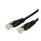 TB Kabel Patchcord miedziany kat.6 RJ45 UTP 1m. czarny  - paczka 10 sztuk