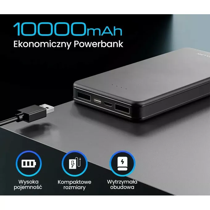 Extralink Powerbank EPB-078B EX.19560 czarny