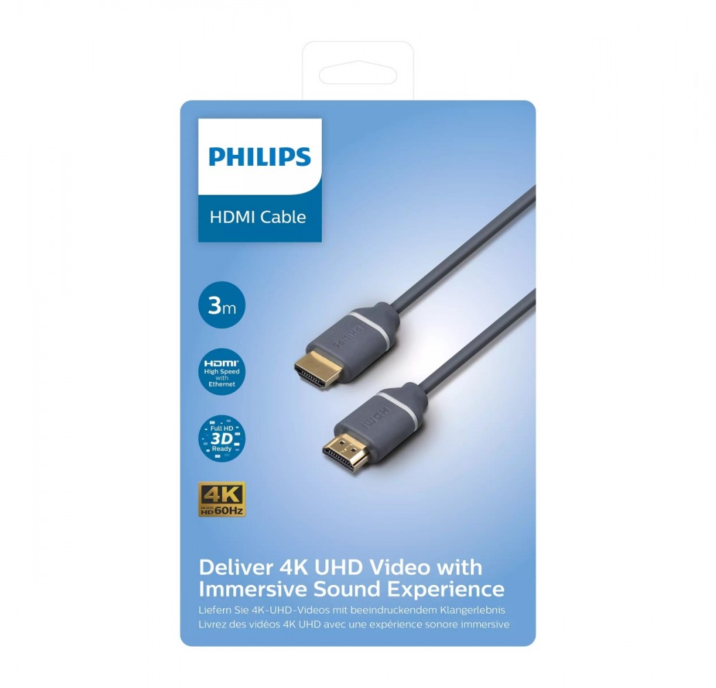 Фото - Кабель Philips Kabel HDMI 2.0 4K 60Hz Ultra HD 18 Gbps, High Speed 3m 102597 
