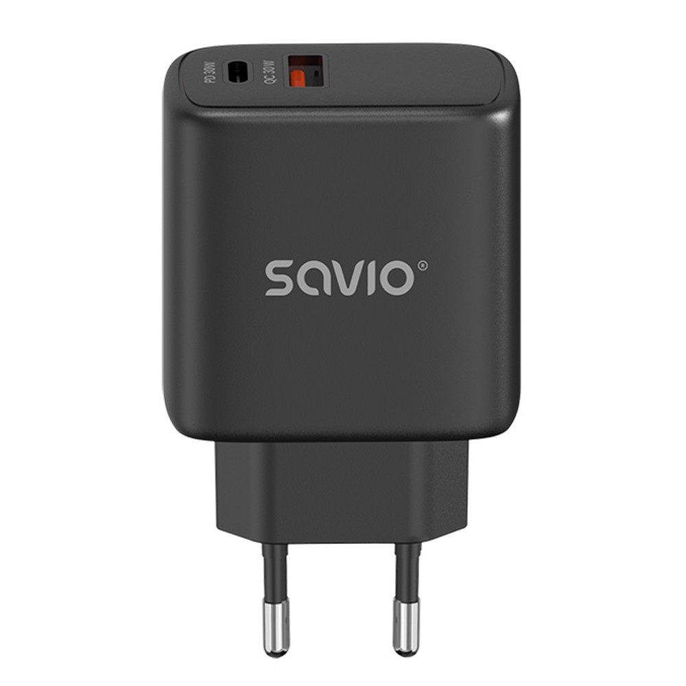 Фото - Зарядний пристрій SAVIO Ładowarka sieciowa 30W Quick Charge, Power Delivery 3.0, LA-06/B 112 