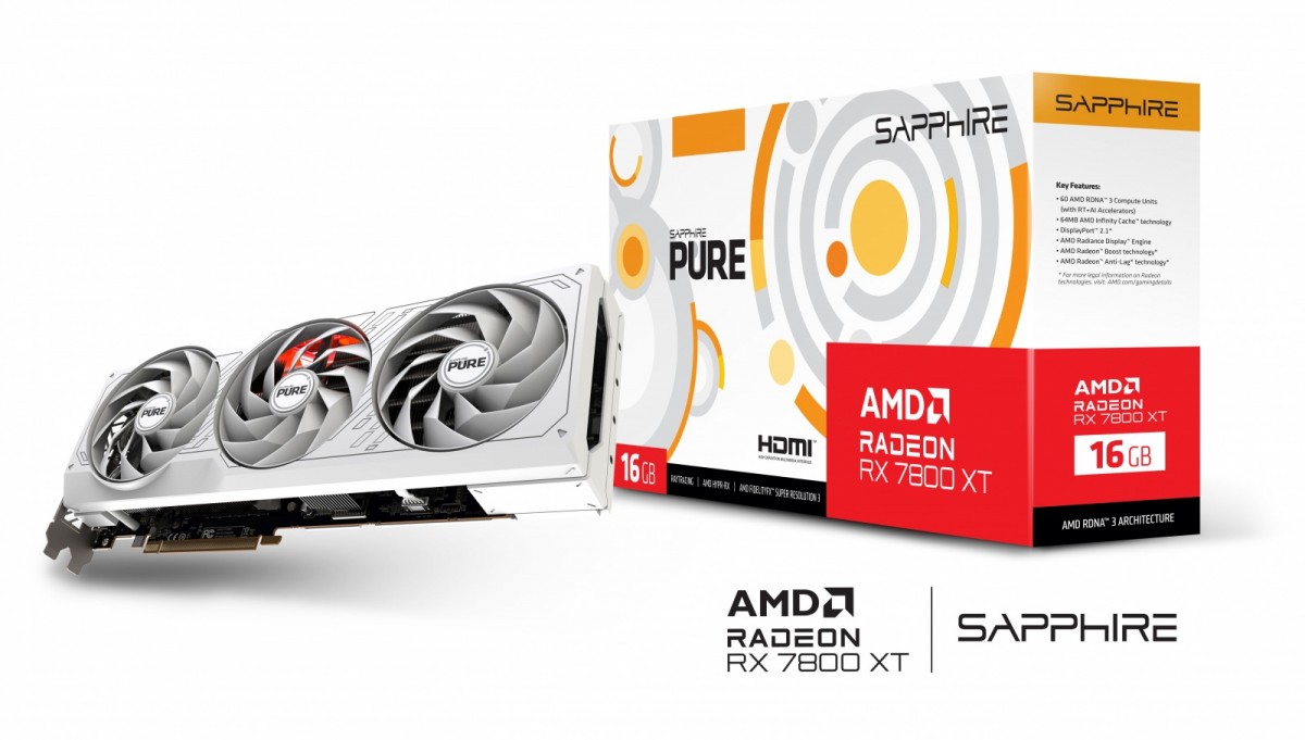 Фото - Відеокарта Sapphire Technology Karta graficzna Radeon RX 7800 XT PURE GAMING OC 16GB 