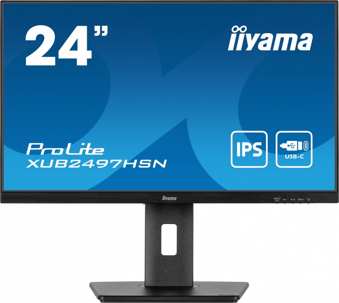 Фото - Монітор Iiyama Monitor 24 cale XUB2497HSN-B1 IPS,USB-C Dock,HDMI,DP 130558 