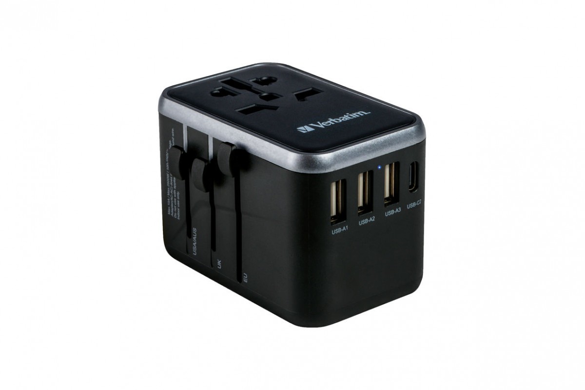 Zdjęcia - Ładowarka Verbatim  i adapter podróżny UTA-04 49546 PD 61W, QC 3.0, 2x USB 