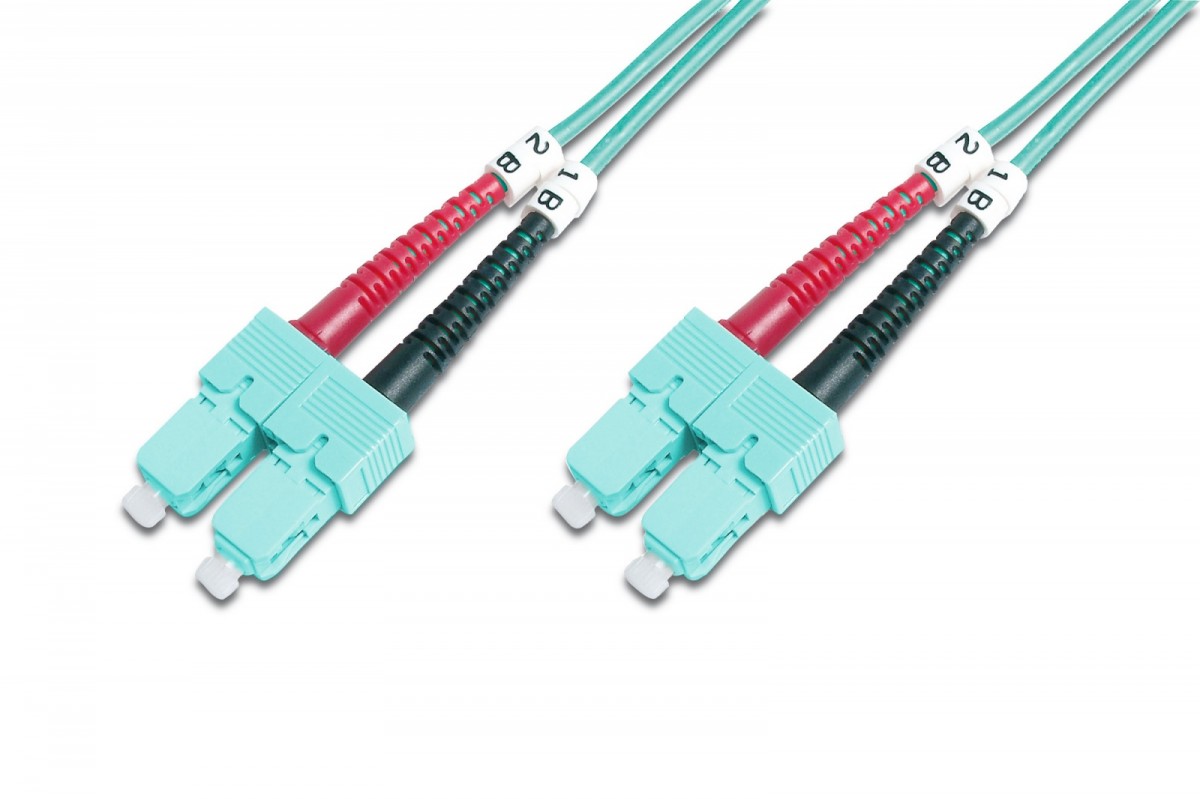 Фото - Інше для комп'ютера Digitus Patch cord światłowodowy FO SC-SC MM 50/125 OM3 duplex LSOH 3m, Turkusowy 139871 