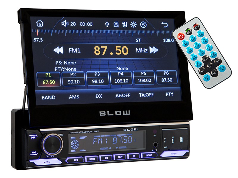 Фото - Автомагнітола BLOW Radio SlideX RDS/MP3/ USB/micro SD/Bluetooth 144508 