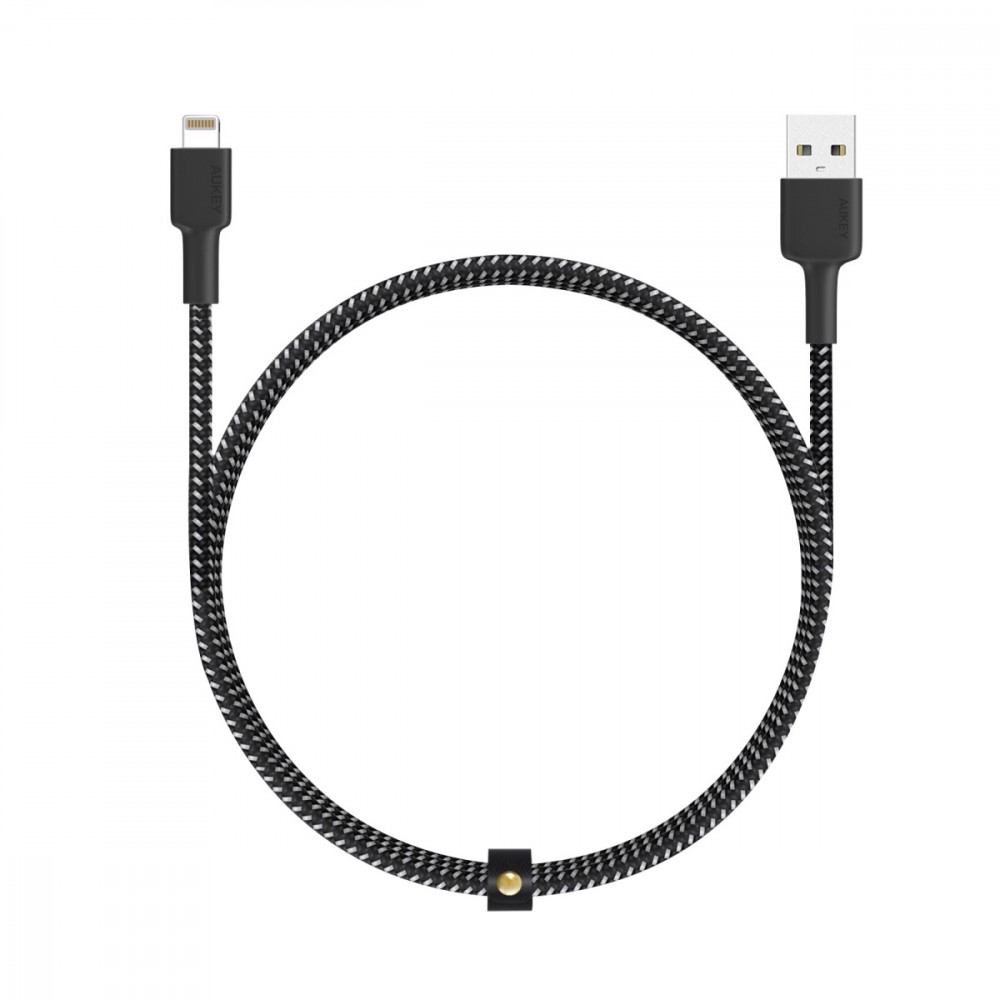 Zdjęcia - Kabel AUKEY CB-BAL3 wzmocniony nylonowy  Quick Charge Lightning-USB | 1.2m | certyfikat MFi Apple 47133 